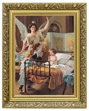 ANIOŁ STRÓŻ Z DZIEĆMI | OBRAZ NA PŁÓTNIE | PREZENT 40x50