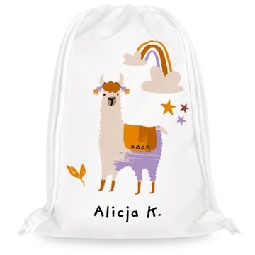 WOREK NA BUTY DO PRZEDSZKOLA ŻŁOBKA SZKOŁY PERSONALIZOWANY MODNE WZORY IMIĘ