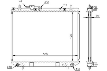 CHLADIČ MOTORU DAIHATSU TERIOS 1.3 10.97-10.00