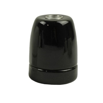 Oprawka porcelanowa czarna E27