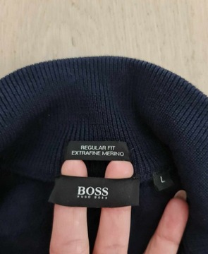 Hugo Boss wełniany sweter L rozpinany