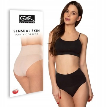 Figi z wysokim stanem bezszwowe damskie modelujące Sensual Skin Panty S