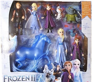 FROZEN ZESTAW 9 FIGUREK TORT KRAINA LODU ELSA OLAF