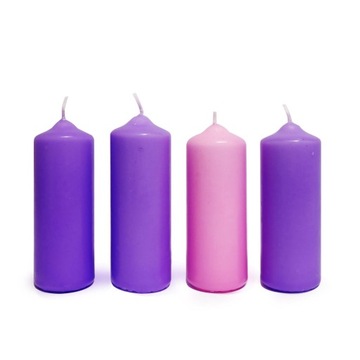 АДВЕНТСКИЕ СВЕЧИ для центрального венка - комплект - высота: 13 см