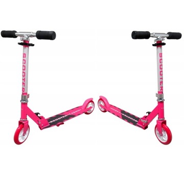 ДВУХКОЛЕСНЫЙ СКУТЕР РОЗОВЫЙ СКЛАДНОЙ 100 КГ В ПОДАРОК