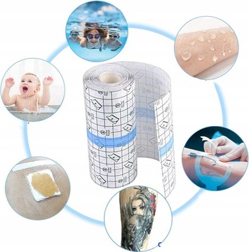 Защитная фольга для тату «Вторая кожа» Повязка РОЛЛ 15 см х 10 м Derma