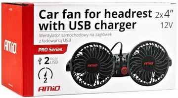 АВТОВЕНТИЛЯТОР В ПОДГОЛОВНИКЕ 12 В USB