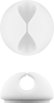 Organizer kabli - zestaw 5 szt. biały