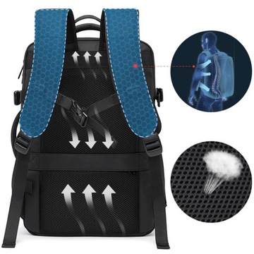 РАСШИРЯЕМАЯ ВМЕСТИМОСТЬ РУЧНОЙ БАГАЖИ РЮКЗАКА С USB-ПОРТОМ