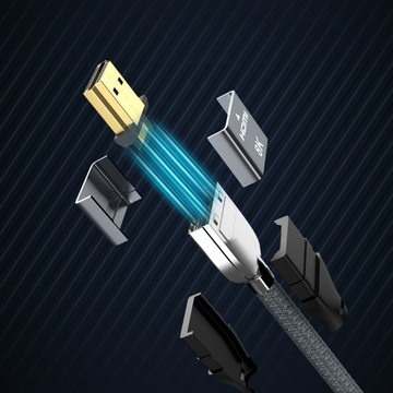 ВЫСОКОСКОРОСТНОЙ КАБЕЛЬ HDMI 2.1 8K 60 Гц / 4K 120 Гц 1 м WOZINSKY