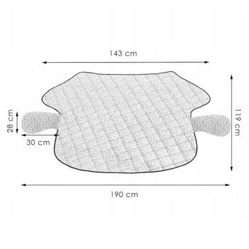 Przeciwsłoneczna Osłona na szybę lusterka mata antyszronowa z magnesami