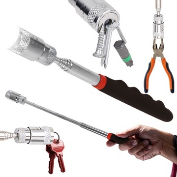 МАГНИТНЫЙ ЗАХВАТ ТЕЛЕСКОПИЧЕСКИЙ МАГНИТНЫЙ ФОНАРЬ СВЕТОДИОДНЫЙ ДИОД ДЛИННЫЙ 82 СМ