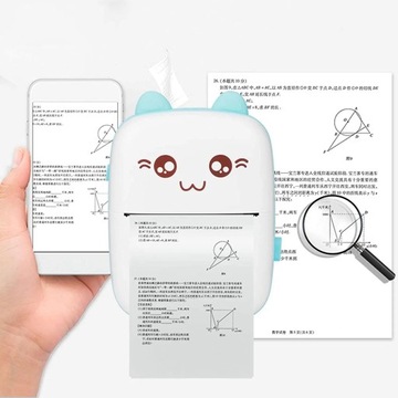 DRUKUŚ Термопринтер для фотографий BLUETOOTH MINI CAT + 11 РОЛИКОВ