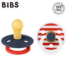 Соска Bibs S 0 + резинка STARS & STRIPES, 2 шт.