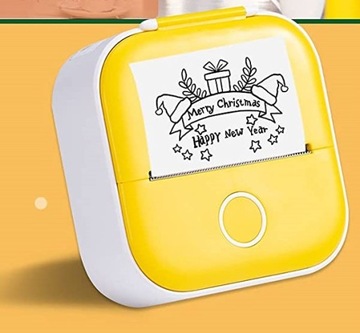 Мини-термопринтер Phomemo T02 для малышей, желтый, Android IOS
