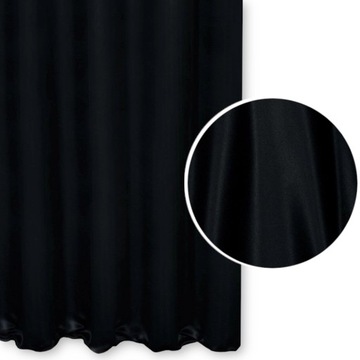 ZASŁONY BLACKOUT 280X380 CZARNY TAŚMA Na Wymiar