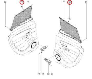 КРЕПЛЕНИЕ КРЮКА РОЛЬСТАВНИ RENAULT SCENIC III ORIGINAL 964000020R