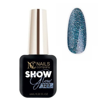 Show Glow 127 Nails Company lakier hybrydowy brokatowy 6ml
