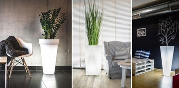 Donica podświetlana LED ogrodowa 75cm RGB - nowoczesna dekoracja