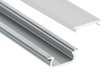 Profil LED ALUMINIOWY do taśma LED 1m+klosz P02
