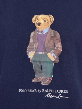 t-shirt polo ralph lauren premium meska koszulka granatowa miś BEAR