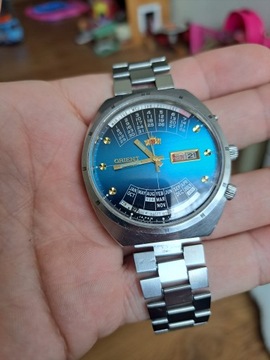Zegarek męski Orient cesarski patelnia niebieski 100% sprawny.