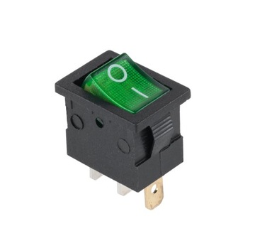 Przełącznik MK1011 podświetlany zielony 12V 15A