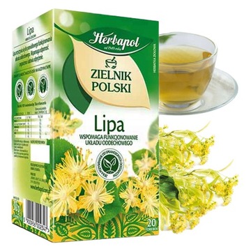 LIPA ZIELNIK POLSKI herbata herbatka ziołowa HERBAPOL 20 TOREBEK