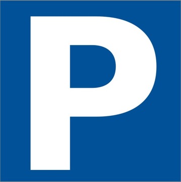 Naklejka magnetyczna PARKING znak 30x30 cm