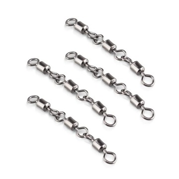 Krętliki do Dozbrojek Potrójne Jaws Triple Swivels 4 3,9 cm 10 sztuk