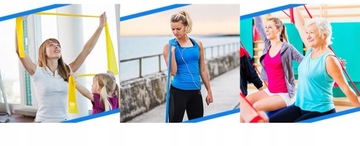 TAŚMA GUMA REHABILITACYJNA DO ĆWICZENIA I FITNESSU FLAT BAND 2M OPÓR 13/18