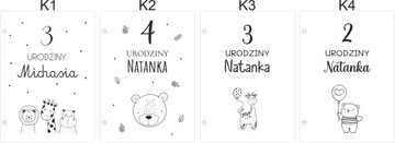 Подарок на годик, сувенир, открытка на день рождения для детей 2, 3, 4 и 5 лет.