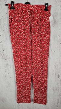 Spodnie damskie w kwiaty letnie r 34 XS wiskoza