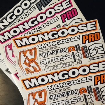 Naklejki Nalepki Rowerowe Logo MONGOOSE MTB Na Rower, Ramę, 2 kolory