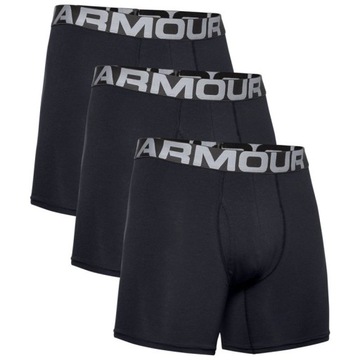 BOKSERKI UNDER ARMOUR CHARGED COTTON 6IN 3 PACK MEN 001 S
