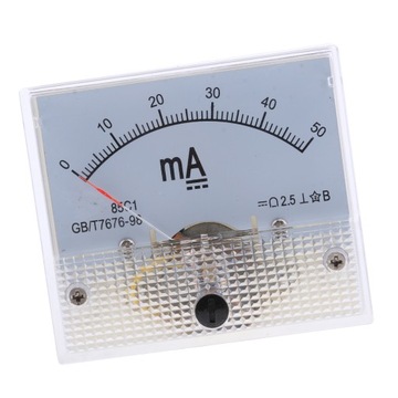 16 modeli AMP Amperomierz analogowy DC Panel klasy 2,5 0-50mA