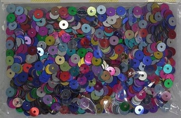 KOLOROWE CEKINY OKRĄGŁE MAŁE KONFETTI OZDOBNE