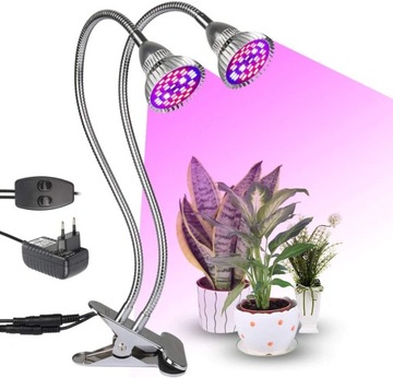 Lampa LED do roślin 60 W PODWÓJNA GŁOWICA