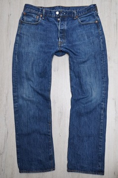 LEVIS 501 JEANS spodnie męskie granatowe klasyczne PREMIUM 34/32 pas 90