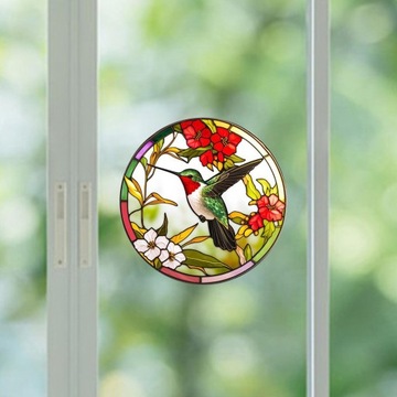 Наклейка на окно, украшение для окна, простая установка, ПВХ, стиль «Колибри А».