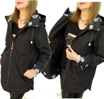 Kurtka Damska Parka Wiatrówka Kaptur DARIA 48 4XL