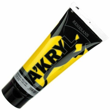 Farba akrylowa Renesans 05 żółć średnia 200 ml