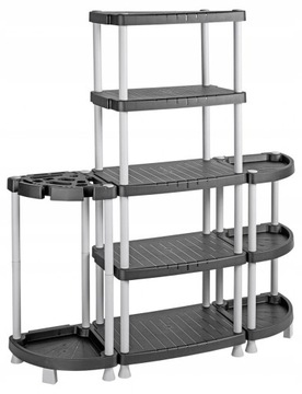 REGAŁ GARAŻ PIWNICA SYSTEM MODUŁOWY 3 SZTUKI 144CM KREHER WŁOSKI STABILNY