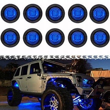 10x Lampy obrysówki diodowe 3LED 12V/24V