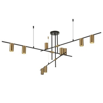 Lampa wisząca Arizona 9xGU10 czarno/złota LP-074/9PL BK/GD nowoczesny, klas