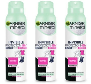 GARNIER Zestaw x3 Invisible antyperspirant spray