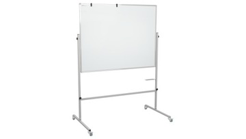 Вращающаяся магнитная доска промышленного цвета, белая, сухостираемая, 150х100см.