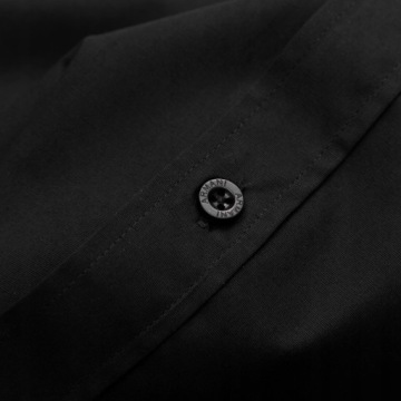 РУБАШКА EMPORIO ARMANI, ЧЕРНАЯ, МУЖСКАЯ, ПРИМАННОГО КРОЯ