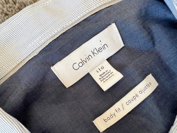 Błękitna koszula Calvin Klein L / body fit / 2683n