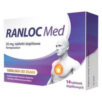 RANLOC Med lek na zgagę refluks nadkwaśność 14 szt